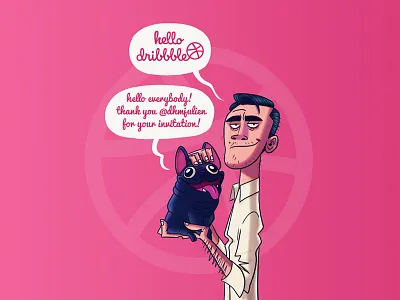 Hello Dribbble! debut design drawing dribbble illustration presentation