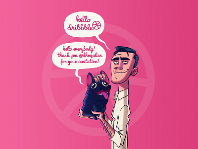 Hello Dribbble! debut design drawing dribbble illustration presentation