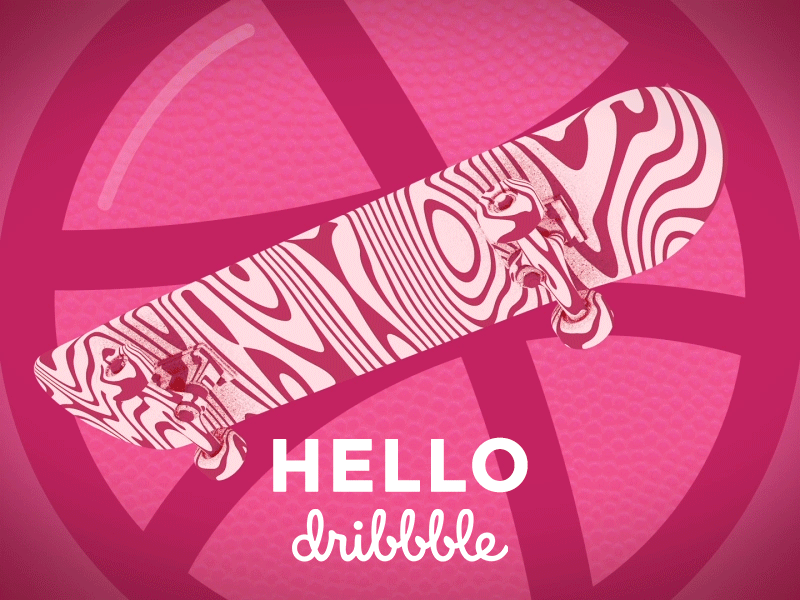 Skate Dribbble 3d ae animation debut motion design motion graphics skateboarding