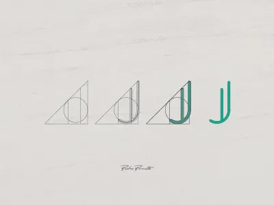 Platanus "J" brand grid j letra logo logotype tipografia typography