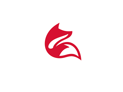 Fox "L" letter animal fox l letter red typo