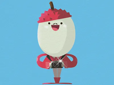 "Litcheeeeeese" flash fruit gaspart illustration litchi photographer smile