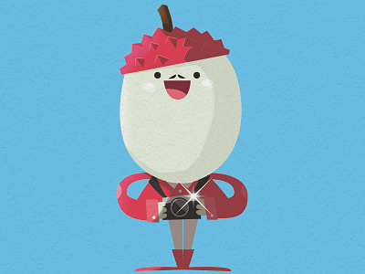 "Litcheeeeeese" flash fruit gaspart illustration litchi photographer smile