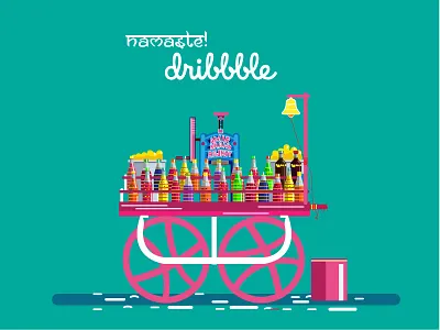 Hello! dribbble card cart colors debut design india indian invitation player