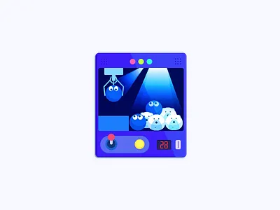 Doll machine illustration ui