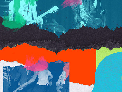 2/3 collage colour music poster