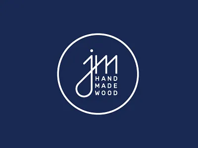 Jm Handmade design handmade logo minimalism monogram wood