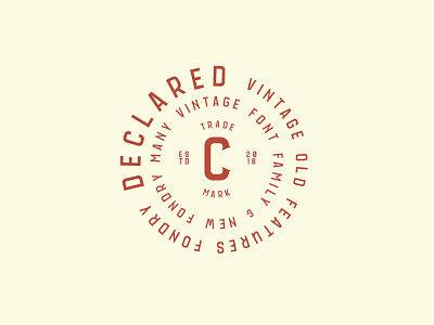 Declared Logo clean europe logo pastel photography portland retro vintage