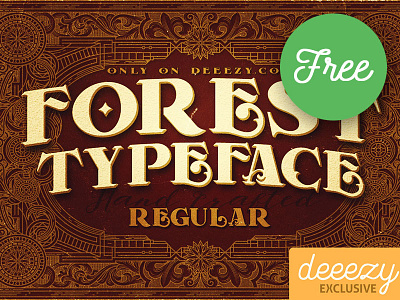 Forest Regular FREE Font bold font decorative font display font free free font freebie retro typography serif font victorian font vintage font vintage typography