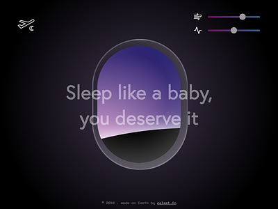 Sleep Jet UI ambient css focus gradient minimal plane sleep sound ui ux window