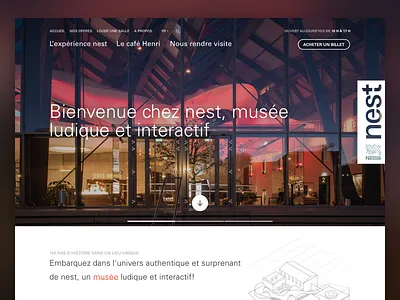 le nest – home home page pagination responsive web website