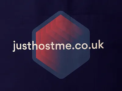 JustHostMe Rebranding branding british hexagon hosting justhostme logo print uk