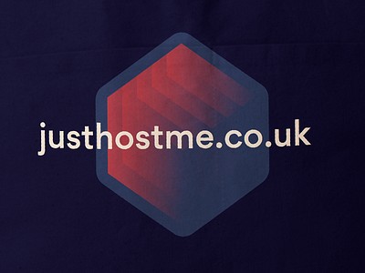 JustHostMe Rebranding branding british hexagon hosting justhostme logo print uk