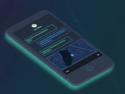 Direct Messaging dark dark ui direct message dm map message neon