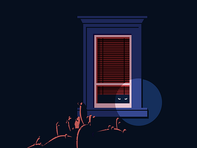 Peeping cat cactus cat eyes light night peeping window