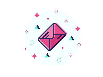 One Dribbble Invite dribbble dribbble invite envelope figma giveaway illustration invitation invite lineart