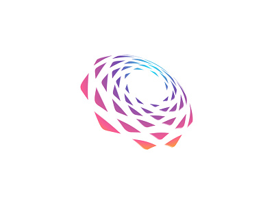 WIP 3d colorful globe gradient layers logo perspective sphere