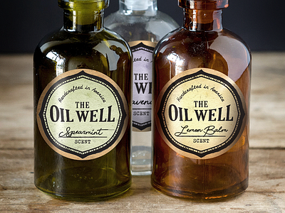 Oil Well Packaging branding cosmetics label logo packaging