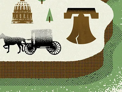 PA Map Detail 2 harrisburg illustration lancaster pa philadelphia texture tree