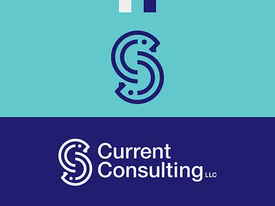 Current Consulting clean consulting fish icon logo modern zebrafish