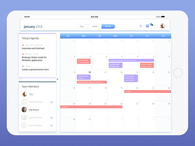 Classic calendar day line list management months night rule task time watch week year