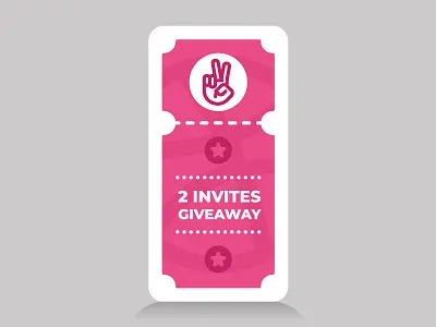Two Dribbble invites dribbble giveaway invitation invite shot ticket