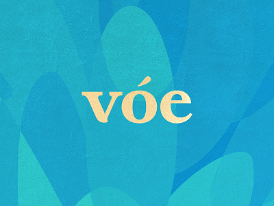 VÓE Cosmetics blue brand branding cosmetic gold identity logo logotype serif
