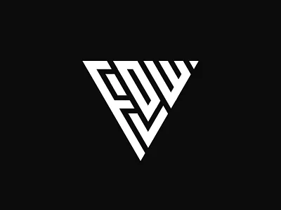 Flow Kite School Sicily (Concept) abstract black and white concept flow kite logo school sicily surf triangle typo typography