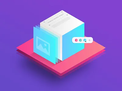 Box isometric illustration ilustration