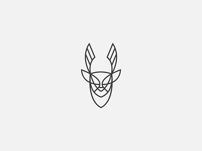 Deer - Personal Sign animal deer forest line logo linear lineart draw logo mark personal sign simple wild animal