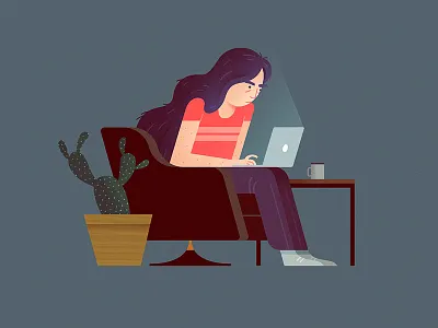 No Sleep character illustration plant