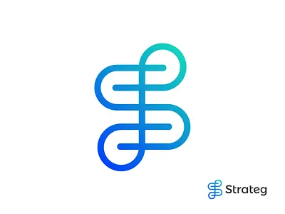 Logo Concept for a Consultancy Company a logo best logo consultancy logo curves logo line logo loop logo minimal logo s logo strateg logo strategy logo