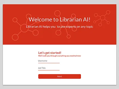 Librarian AI - Sign Up daily ui 001 dailyui register registration sign up sign up signup