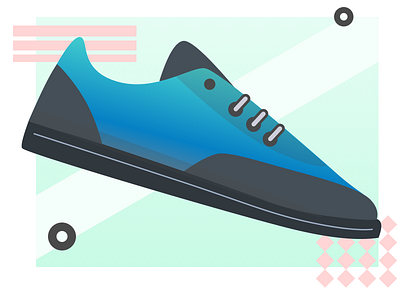 Shoe composition gradient illustration kicks pastel shoes streetwear vaporwave