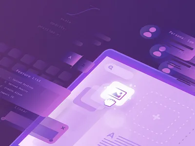 Ux Ui Peek branding illustration
