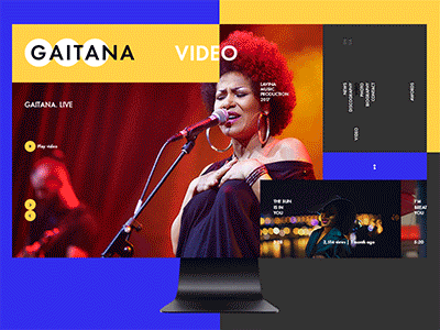 Gaitana Video bright color design interface minimalism music singer unique video web webdesign website