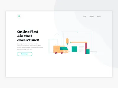 Branding illustrations for a new online aid training site. aid color icons illustration palette texture ui ux web website