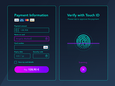 Finished second design for #dailyui #002 002 creditcard dailyui form