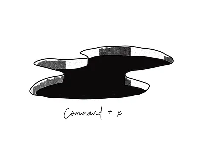 Cut bw command cut illustration shortcut