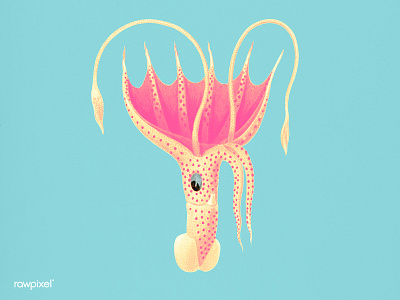 Monster animal art creative illustration monster squid