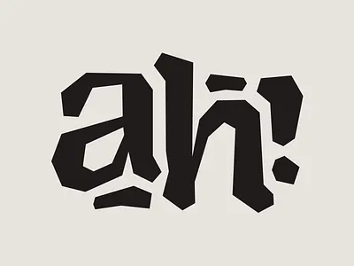 Ah Logo lettering logo typography
