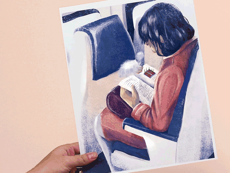 What if printers could print gifs? animated drawing animated illustration animation editorial illustration gif line drawing moving drawing photo animation print art train