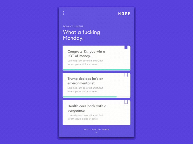 Story card expansion animation card expansion principle