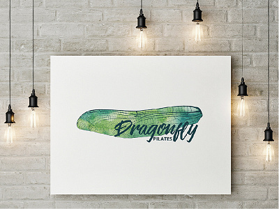 Dragonfly Pilates branding logo logo design pilates watercolour