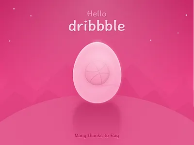 hello dribbble debut dribbble first shot ui welcome