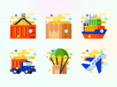 Logistic Icons cargo flat icon icon illustration logistic shipment vector