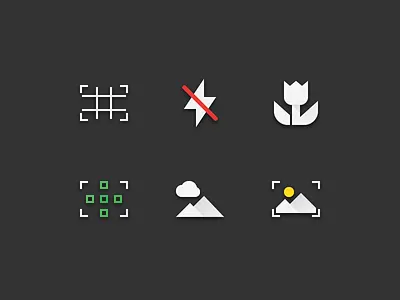 57 Photography & Image Flat Paper Icons flat focus grid icon icons image macro paper photography settings