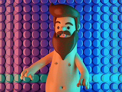 DANCE 3d c4d character dance hipster nude person