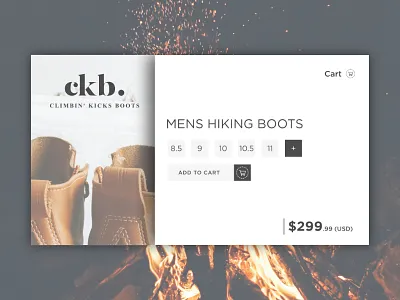 Add to Cart adam mcknight boots brown checkout dailyui online store product card store ui card ux web webdesign