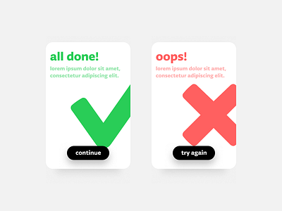 Daily UI #011: Flash Message (Error/Success) 011 app card daily daily ui error flash message pop up success ui ux